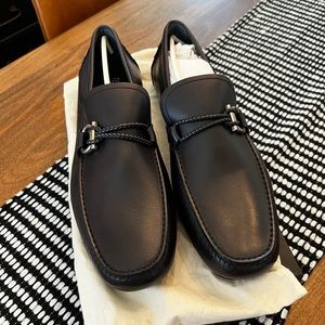 BRAND NEW! Men’s Ferragamo Driving W/ Gancini Ornament Shoes Black Size 13